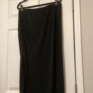 Old Navy Black Maxi Skirt with Subtle Side Ruching
